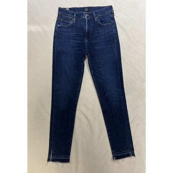 Citizens Of Humanity Jeans Rocket HighRise Skinny Crop Size25 Released Hem Denim - Picture 1 of 12